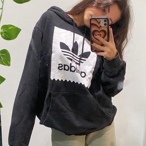 Adidas oversized black hoodie